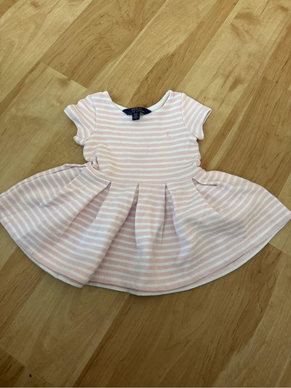 Polo Ralph Lauren Logo Pink & White Stripe Girls' Dress Size 2T